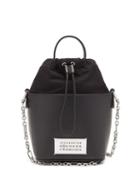 Maison Margiela - 5ac Grained-leather And Canvas Bucket Bag - Womens - Black