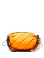 Ganni - Quilted Satin Cross-body Bag - Womens - Orange