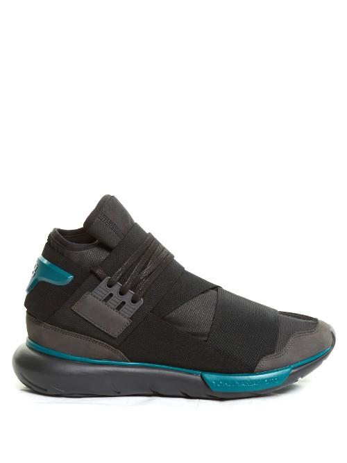 Y-3 Qasa Stretch-leather High-top Trainers