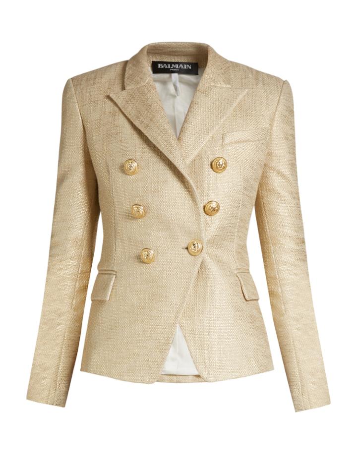 Balmain Double-breasted Lam Blazer
