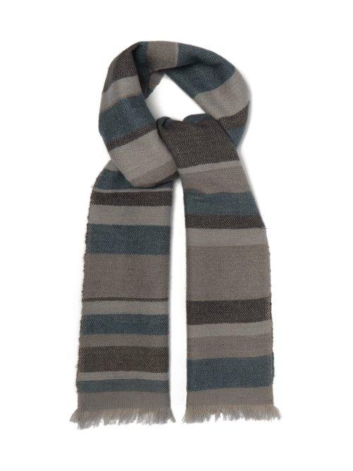 Matchesfashion.com From The Road - Kosa Cashmere Scarf - Mens - Grey Multi