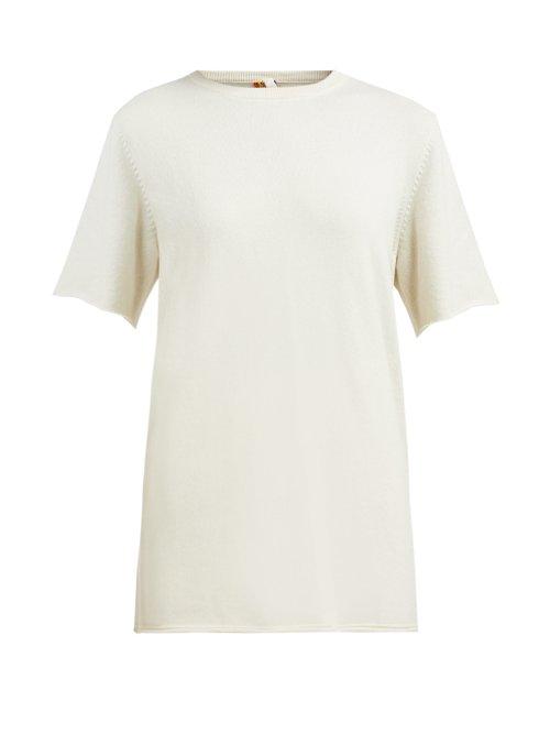 Matchesfashion.com Extreme Cashmere - No. 64 Cashmere Blend T Shirt - Womens - Cream