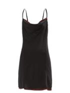 Acne Studios - Contrast-lining Satin Slip Dress - Womens - Black