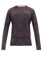 Mens Rtw Etro - Paisley-print Silk-blend Sweater - Mens - Grey Multi