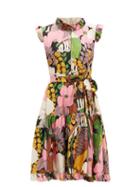 Matchesfashion.com La Doublej - Short & Sassy Floral-print Silk Dress - Womens - Multi