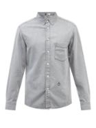 Isabel Marant - Lako P Logo-embroidered Denim Shirt - Mens - Grey