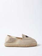 Maneb - Organic-hemp Loafer Espadrilles - Mens - Beige Blue