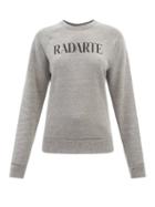 Radarte - Radarte-print Fleeceback-jersey Sweatshirt - Womens - Grey