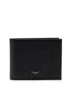 Matchesfashion.com Dolce & Gabbana - Bi Fold Grained Leather Wallet - Mens - Black