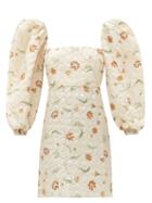 Matchesfashion.com Johanna Ortiz - Wayfaring Silk-blend Matelass Mini Dress - Womens - Cream Multi