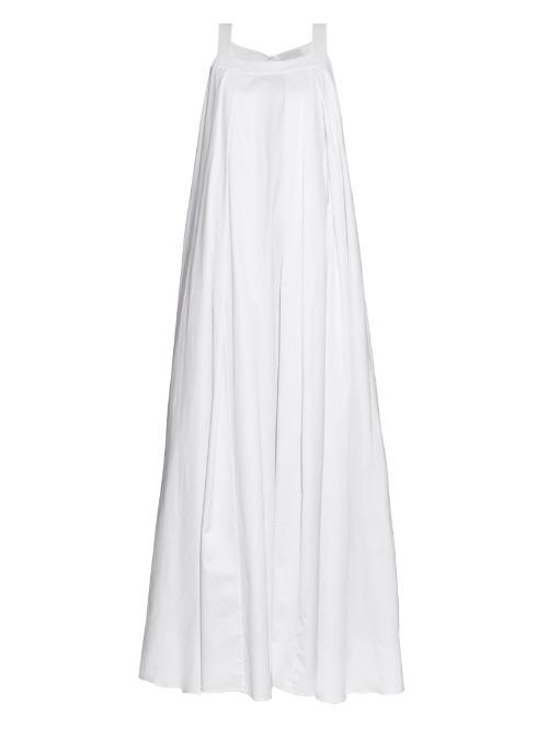 Osman Maysan Pleated Cotton Maxi Dress