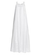 Osman Maysan Pleated Cotton Maxi Dress