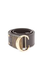 Matchesfashion.com Chlo - Monogram Buckle Leather Belt - Womens - Black
