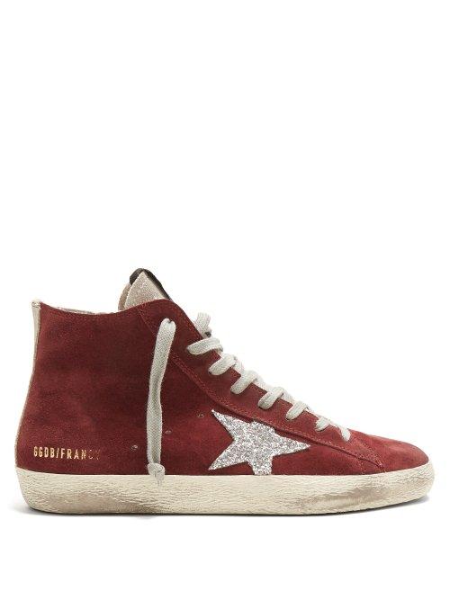 Matchesfashion.com Golden Goose Deluxe Brand - Francy High Top Suede Trainers - Womens - Burgundy