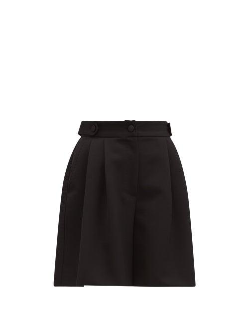 Matchesfashion.com Dolce & Gabbana - High-rise Tailored Wool-twill Shorts - Womens - Black