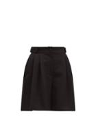 Matchesfashion.com Dolce & Gabbana - High-rise Tailored Wool-twill Shorts - Womens - Black