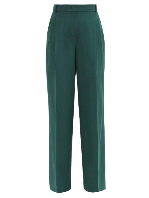 Matchesfashion.com Weekend Max Mara - Ondata Trousers - Womens - Dark Green