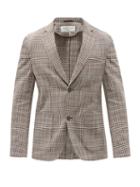 Matchesfashion.com Officine Gnrale - Prince Of Wales Check Cotton-twill Blazer - Mens - Brown Multi
