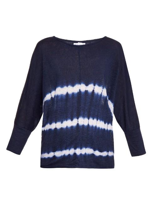 Velvet By Graham & Spencer Amber Tie-dye Linen T-shirt