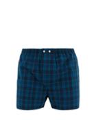 Matchesfashion.com Derek Rose - Checked Cotton Boxer Shorts - Mens - Blue