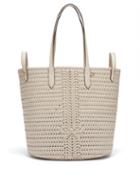 Matchesfashion.com Anya Hindmarch - The Neeson Small Two-way Woven-leather Tote Bag - Womens - White