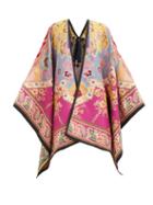 Matchesfashion.com Etro - Floral-jacquard Wool-blend Cape - Womens - Multi