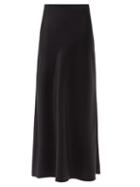 Totme - Bias-cut Satin Maxi Skirt - Womens - Black