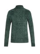 Matchesfashion.com Sies Marjan - Rory High Neck Velour Sweater - Mens - Green
