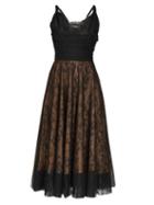 Matchesfashion.com Rochas - Pralina Chantilly Lace And Tulle Dress - Womens - Black