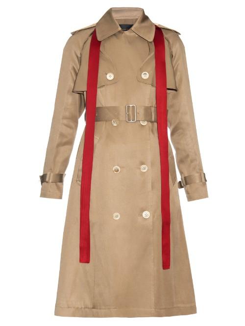Undercover Removable-sleeved Silk-blend Trench Coat