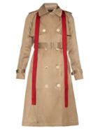 Undercover Removable-sleeved Silk-blend Trench Coat