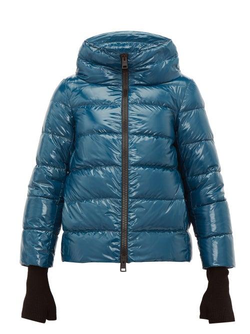 Matchesfashion.com Herno - Cropped Down Filled Jacket - Womens - Blue