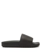 Tod's - Logo-embossed Rubber Slides - Mens - Black
