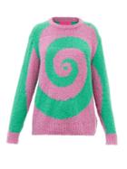The Elder Statesman - Swirl-jacquard Boucl Sweater - Womens - Pink Multi