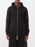 Rick Owens Drkshdw - Furka Full-zip Cotton-jersey Hooded Sweatshirt - Mens - Black