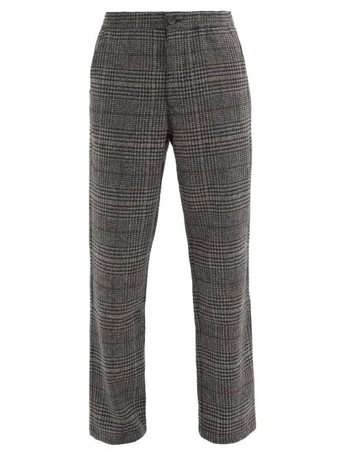 Matchesfashion.com Oliver Spencer - High-rise Pleated-front Wool-blend Twill Trousers - Mens - Grey Multi