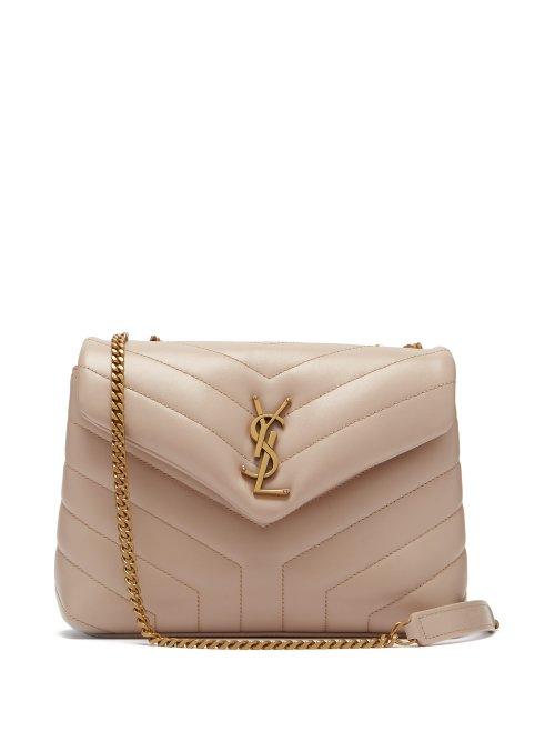 Matchesfashion.com Saint Laurent - Loulou Medium Leather Shoulder Bag - Womens - Beige