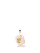Dezso - 18kt Gold, Citrine & Nerite Shell Charm - Womens - White