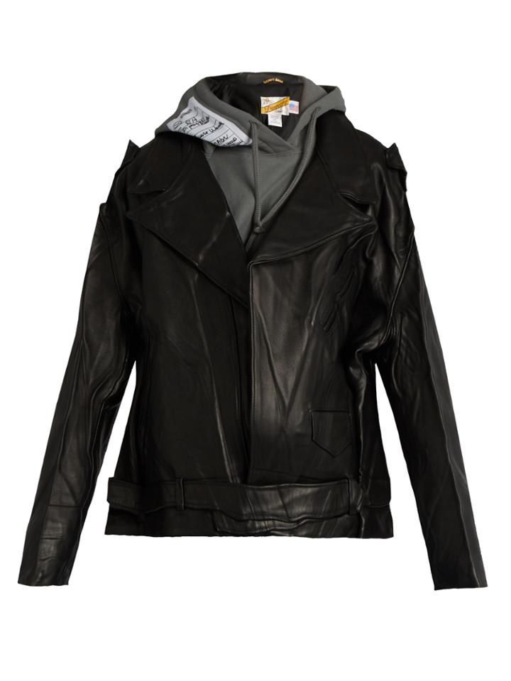 Vetements Schott Leather Biker Jacket