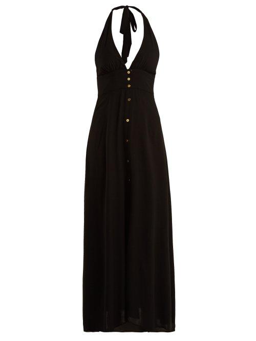 Matchesfashion.com Heidi Klein - Oman Halterneck Dress - Womens - Black