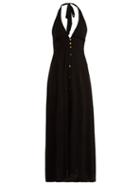 Matchesfashion.com Heidi Klein - Oman Halterneck Dress - Womens - Black