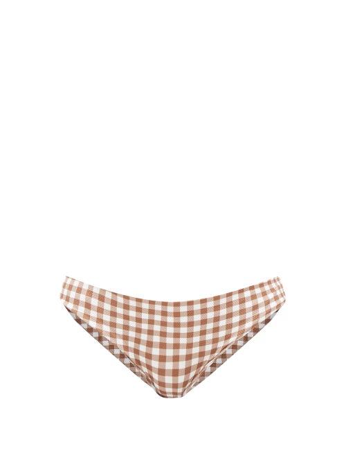 Cossie + Co - The Elle Gingham Bikini Briefs - Womens - Beige Print