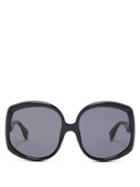 Matchesfashion.com Le Specs - Illumination Oversized Acetate Sunglasses - Womens - Black