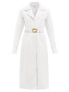 Matchesfashion.com Dodo Bar Or - Mia Tailored Textured-leather Dress - Womens - White