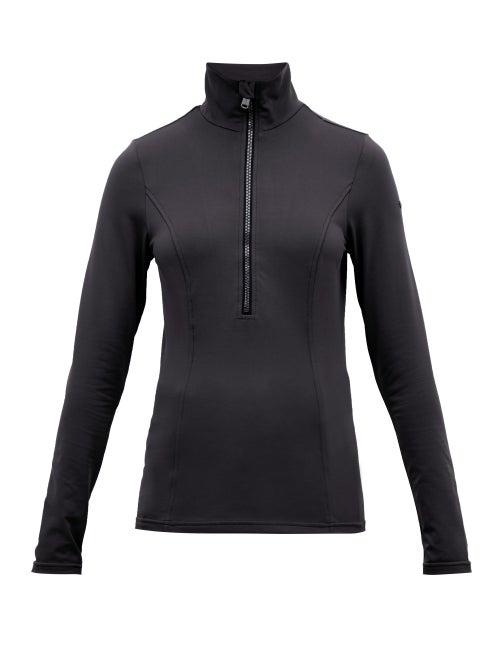 Matchesfashion.com Goldbergh - Serena Half Zip Technical Ski Sweater - Womens - Black