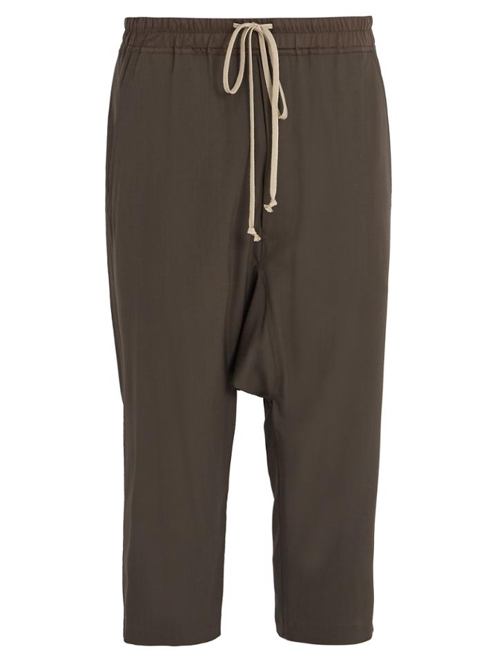 Rick Owens Dropped-crotch Cropped Trousers