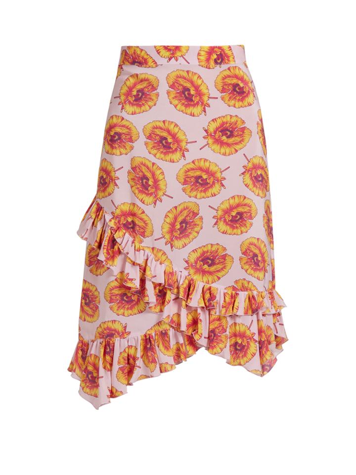 Altuzarra Maxwell Ruffled Floral-print Skirt