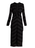 Proenza Schouler Knot-detail Pinstriped Stretch-crepe Dress