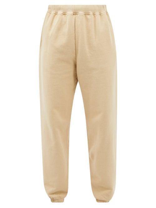 Aries - Temple-print Cotton-jersey Track Pants - Mens - Beige