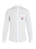 Gucci Embroidered-pocket Cotton Shirt
